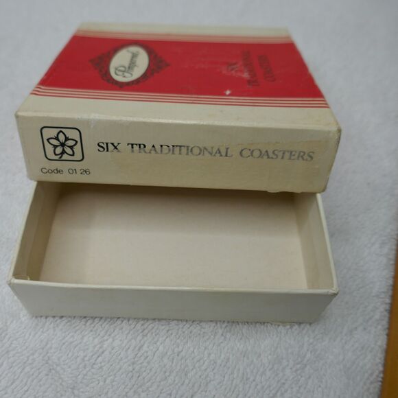 Pimpernel Coasters Set of 6 Cork Back European Birds 4x4 Original Box Vintage - Picture 10 of 11